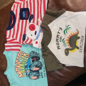 Bundle of 12m. Boys short-sleeved tshirts assorted brands.